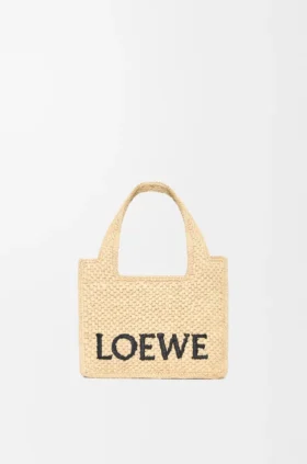 Rafya’dan Mini Loewe Font Tote çanta