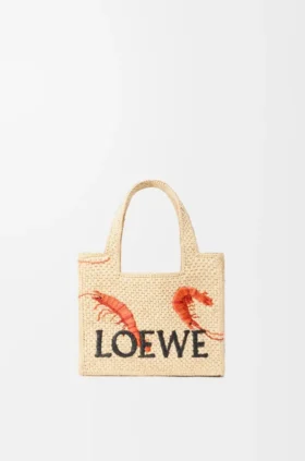 Rafya’dan Mini Loewe Font Tote çanta