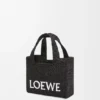 Rafya’dan Mini Loewe Font Tote çanta Rafya’dan Mini Loewe Font Tote çanta