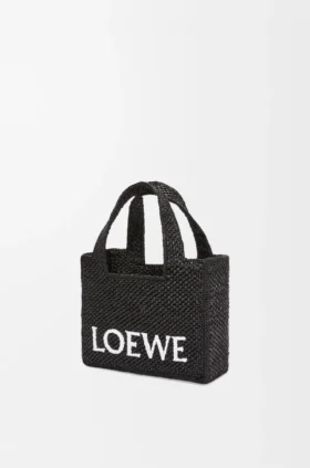 Rafya’dan Mini Loewe Font Tote çanta