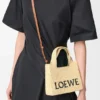 Rafya’dan Mini Loewe Font Tote çanta Rafya’dan Mini Loewe Font Tote çanta