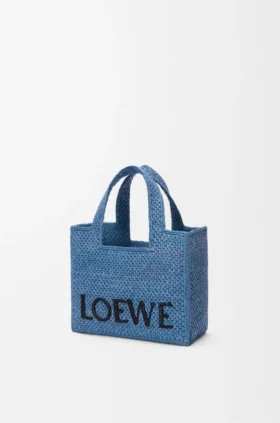 Rafya’dan Mini Loewe Font Tote çanta