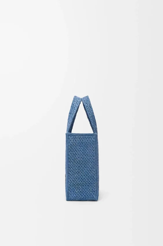 Rafya’dan Mini Loewe Font Tote çanta Rafya’dan Mini Loewe Font Tote çanta