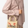Rafya’dan Mini Loewe Font Tote çanta Rafya’dan Mini Loewe Font Tote çanta