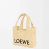 Rafya’dan Mini Loewe Font Tote çanta Rafya’dan Mini Loewe Font Tote çanta