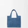 Rafya’dan Mini Loewe Font Tote çanta Rafya’dan Mini Loewe Font Tote çanta