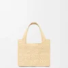 Rafya’dan Mini Loewe Font Tote çanta Rafya’dan Mini Loewe Font Tote çanta