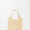 Rafya’dan Mini Loewe Font Tote çanta Rafya’dan Mini Loewe Font Tote çanta