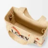Rafya’dan Mini Loewe Font Tote çanta Rafya’dan Mini Loewe Font Tote çanta