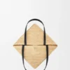 Rafya’dan Orta Boy Puzzle Fold Tote çantası Rafya’dan Orta Boy Puzzle Fold Tote çantası
