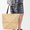 Rafya’dan XL Puzzle Fold Tote çantası Rafya’dan XL Puzzle Fold Tote çantası