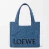 Rafya Malzemeli Orta Boy loewe Font Tote Rafya Malzemeli Orta Boy loewe Font Tote