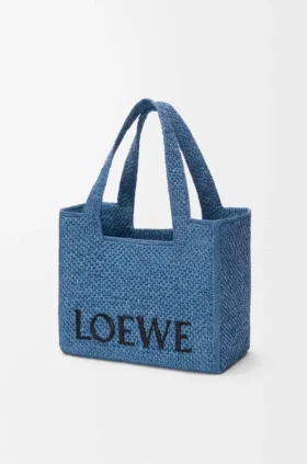 Rafya Malzemeli Orta Boy loewe Font Tote