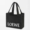 Rafya Malzemeli Orta Boy loewe Font Tote Rafya Malzemeli Orta Boy loewe Font Tote