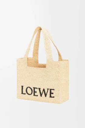 Rafya Malzemeli Orta Boy loewe Font Tote