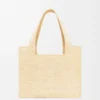 Rafya Malzemeli Orta Boy loewe Font Tote Rafya Malzemeli Orta Boy loewe Font Tote