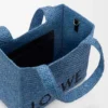 Rafya Malzemeli Orta Boy loewe Font Tote Rafya Malzemeli Orta Boy loewe Font Tote