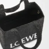 Rafya Malzemeli Orta Boy loewe Font Tote Rafya Malzemeli Orta Boy loewe Font Tote