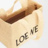 Rafya Malzemeli Orta Boy loewe Font Tote Rafya Malzemeli Orta Boy loewe Font Tote