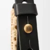 Rafya ve Dana Derisinden Küçük Delikli Hobo Çanta Rafya ve Dana Derisinden Küçük Delikli Hobo Çanta