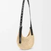 Rafya ve Dana Derisinden Mini Punch Hole Hobo Rafya ve Dana Derisinden Mini Punch Hole Hobo