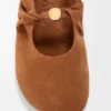 Süet Keçi Derisi Pebble Yumuşak Balerin Ayakkabısı Süet Keçi Derisi Pebble Yumuşak Balerin Ayakkabısı