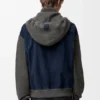 Süet Keçi Derisi ve Yün Karışımından Üretilmiş Hibrit Fermuarlı Kapüşonlu Sweatshirt Süet Keçi Derisi ve Yün Karışımından Üretilmiş Hibrit Fermuarlı Kapüşonlu Sweatshirt