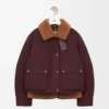 Shearling ve Pamuk Karışımlı Puffer Ceket Shearling ve Pamuk Karışımlı Puffer Ceket