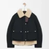 Shearling ve Pamuk Karışımlı Puffer Ceket Shearling ve Pamuk Karışımlı Puffer Ceket