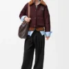 Shearling ve Pamuk Karışımlı Puffer Ceket Shearling ve Pamuk Karışımlı Puffer Ceket