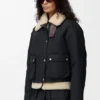 Shearling ve Pamuk Karışımlı Puffer Ceket Shearling ve Pamuk Karışımlı Puffer Ceket