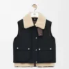 Shearling ve Pamuk Karışımlı Puffer Yelek Shearling ve Pamuk Karışımlı Puffer Yelek