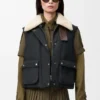 Shearling ve Pamuk Karışımlı Puffer Yelek Shearling ve Pamuk Karışımlı Puffer Yelek