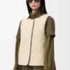 Shearling ve Pamuk Karışımlı Puffer Yelek Shearling ve Pamuk Karışımlı Puffer Yelek