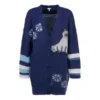 SS21 Büyük Boy Çok Renkli Hırka Lacivert S359330Xbr-5095