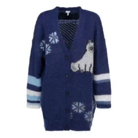 SS21 Büyük Boy Çok Renkli Hırka Lacivert S359330Xbr-5095