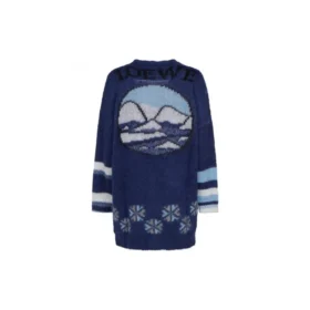 SS21 Büyük Boy Çok Renkli Hırka Lacivert S359330Xbr-5095