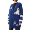 SS21 Büyük Boy Çok Renkli Hırka Lacivert S359330Xbr-5095