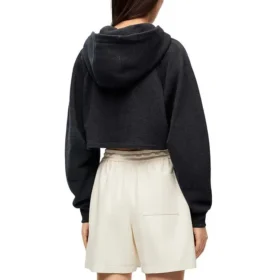 Ss23 Kısa Kapüşonlu Sweatshirt “Siyah” S359Y25X30-1720