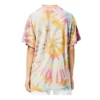 Tie Dye Gülen Yüz Desenli Kısa Kollu Unisex Çok Renkli H616341X79-9990