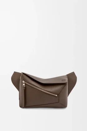 Tırtıklı Dana Derisinden Küçük Puzzle Bumbag