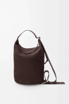 Tırtıklı Nubuk Deriden Loop Bucket