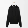 Yün Anagram Fermuarlı Kapüşonlu Sweatshirt