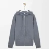 Yün Anagram Fermuarlı Kapüşonlu Sweatshirt