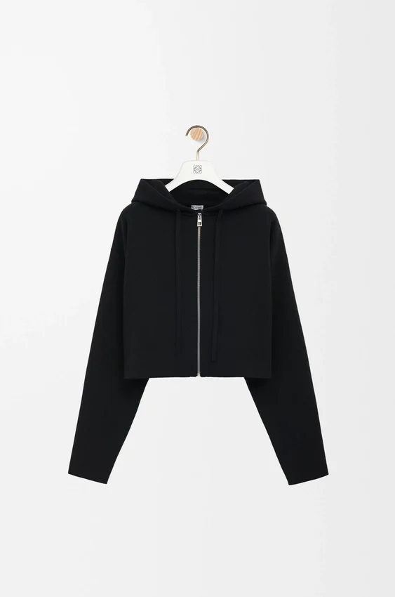 Yün Anagram Fermuarlı Kapüşonlu Sweatshirt Yün Anagram Fermuarlı Kapüşonlu Sweatshirt