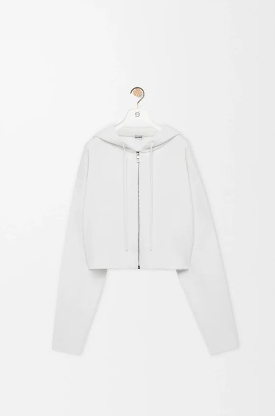 Yün Anagram Fermuarlı Kapüşonlu Sweatshirt Yün Anagram Fermuarlı Kapüşonlu Sweatshirt