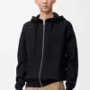 Yün Anagram Fermuarlı Kapüşonlu Sweatshirt