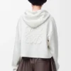 Yün Anagram Fermuarlı Kapüşonlu Sweatshirt Yün Anagram Fermuarlı Kapüşonlu Sweatshirt