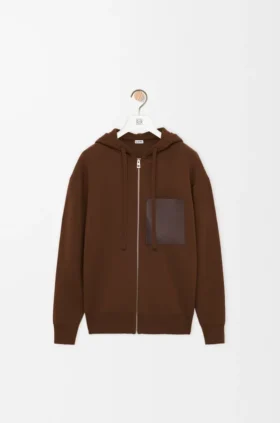 Yün Fermuarlı Kapüşonlu Sweatshirt