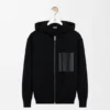 Yün Fermuarlı Kapüşonlu Sweatshirt